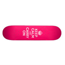 Shock rosabehållalugn och bär på skateboard