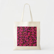 Shock rosacamomönster tote bag