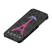 Shock rosaEiffel torn i fauxglitter
