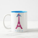 Shock rosaEiffel torn i fauxglitter Kaffe Koppar