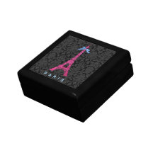 Shock rosaEiffel torn i fauxglitter Minnessakar