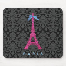 Shock rosaEiffel torn i fauxglitter Musmatta
