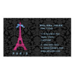 Shock rosaEiffel torn i fauxglitter Visitkort Mallar