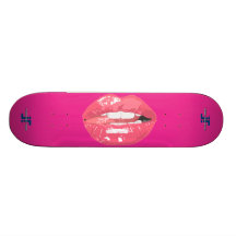 Shock rosaläppar skate board