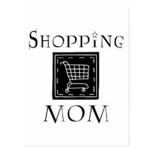 Shoppingmamma Vykort