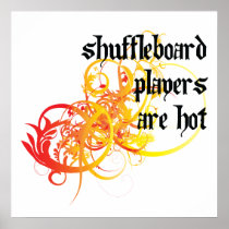 Shuffleboardspelare hoas affischer