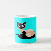Siamese katt kaffe kopp