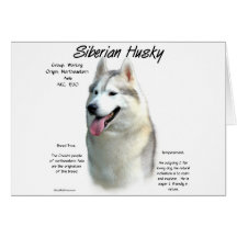 Siberian huskyhistoriedesign hälsningskort