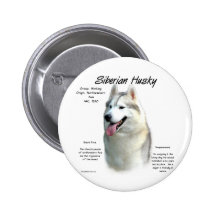 Siberian huskyhistoriedesign knappar
