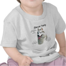 Siberian huskyhistoriedesign tee shirt