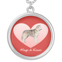 Siberian huskyhjärtahalsband