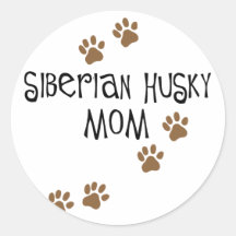 Siberian huskymamma klistermärke