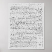 Sida från codexen Leicester, 1508-12 Affischer