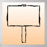Signposten märker. Svart Sketch. Print