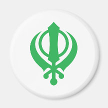 SikhKhanda grönt Magneter