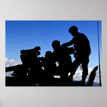 Silhouette av soldater posters