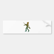 Silhouette Jäger hunter Auto Sticker