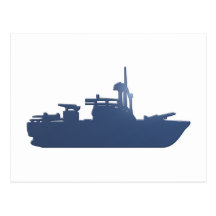 Silhouette Schiff ship Postkarte