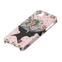 silueta dama con sombrero iPhone 5 Case-Mate fundas