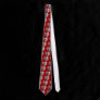 Silver and Red Heart Custom Tie