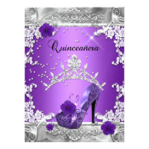 Silver för Quinceanera 15th födelsedagsfestlilor Inbjudan