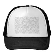 Silver gray damask pattern mesh hat