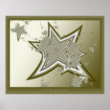 Silver- & guldstjärnor posters