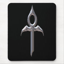 Silver Sanguinarius Ankh Mousepad Mus Mattor