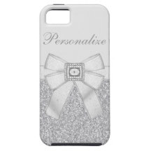 SilverDigital glitter & diamant Bling iPhone 5 Hud