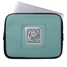 silverkrusidullmonogram - C Laptopskydd