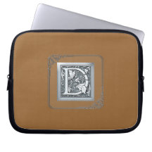 silverkrusidullmonogram - D Datorskydds Fodral