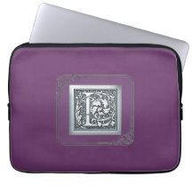 silverkrusidullmonogram - L Laptopfodral
