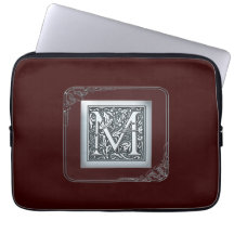 silverkrusidullmonogram - M Datorfodral