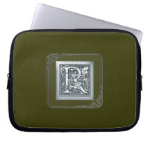 silverkrusidullmonogram - R Laptopskydd