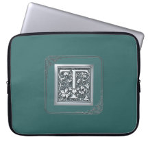 silverkrusidullmonogram - T Laptopskydd