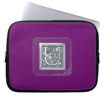 silverkrusidullmonogram - U Laptopskydd