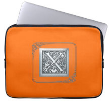 silverkrusidullmonogram - X Laptopskydd