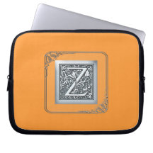 silverkrusidullmonogram - Y Laptop Datorfodral