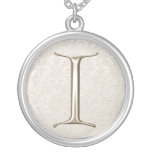 SilverMonogramhalsband - brev mig