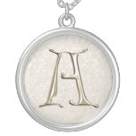 SilverMonogramhalsbandet - märka A