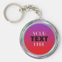 Silvrig keychain för text, logotyp, avbildar nyckel ringar