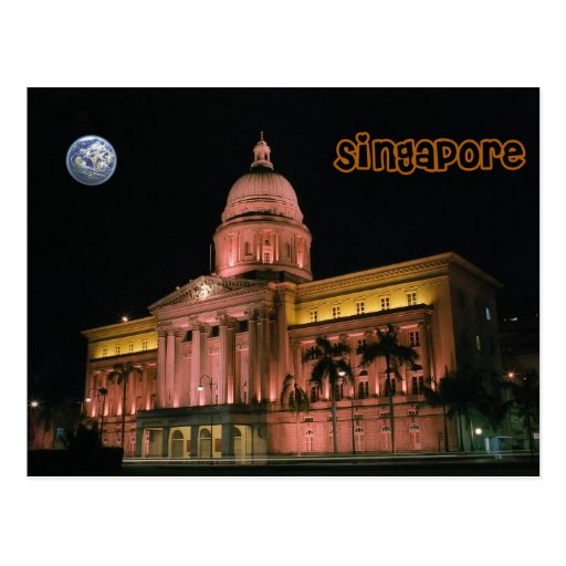 Singapore nattljus vykort