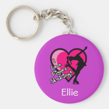 Singelskater, lila - tillfoga din kända KeyChain Nyckel Ring