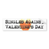 Singlar mot valentin dagklistermärke