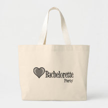 SingleHeart-BacheloretteParty-Blk Tote Bags
