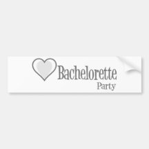 SingleHeart-BacheloretteParty-Grå färg Bildekaler