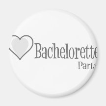 SingleHeart-BacheloretteParty-Grå färg Magnet För Kylskåp