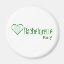 SingleHeart-BacheloretteParty-Grn Kylskåpsnagnet