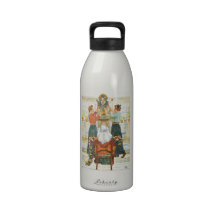 Sisters Decorating for Holiday Drinking Bottle