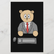 Sitta på ett skrivbord - röd Tie. Flyg Blad